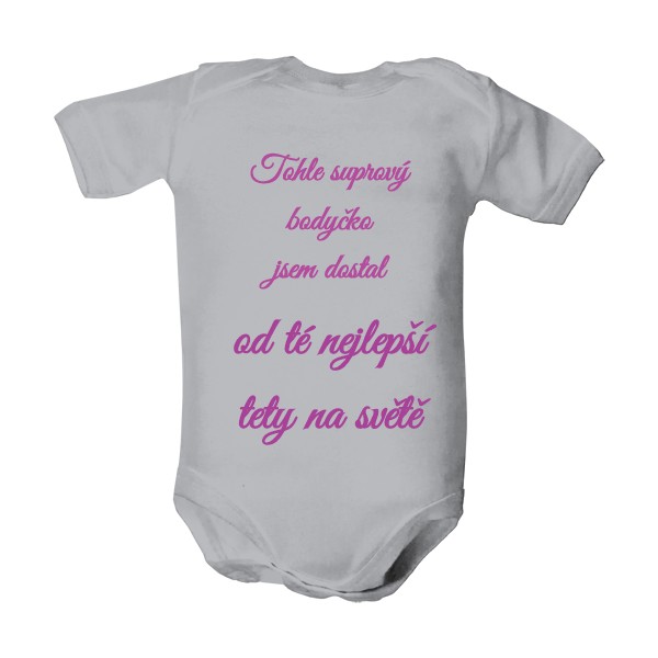 Dětské body  s potiskem Bodyčko od tety
