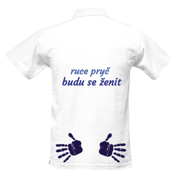 Pánská polokošile Cotton s potiskem Ruce pryč, budu se ženit