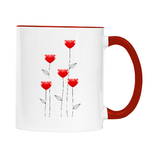 Hrnek malý barevný s potiskem Hrneček se srdíčky