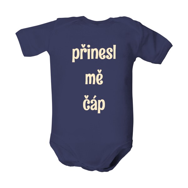 Dětské body  s potiskem Přinesl mě čáp