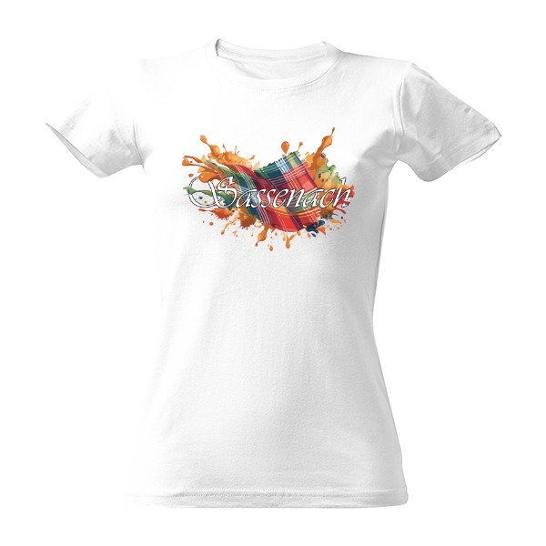 Tričko s potiskem Sassenach tartan